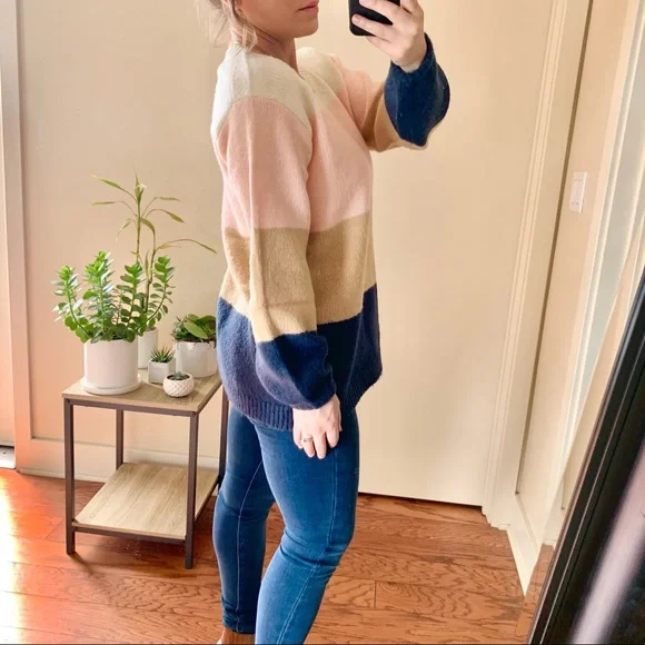 HP | kelsey colorblock balloon sleeve sweater | - Picture 5 of 7